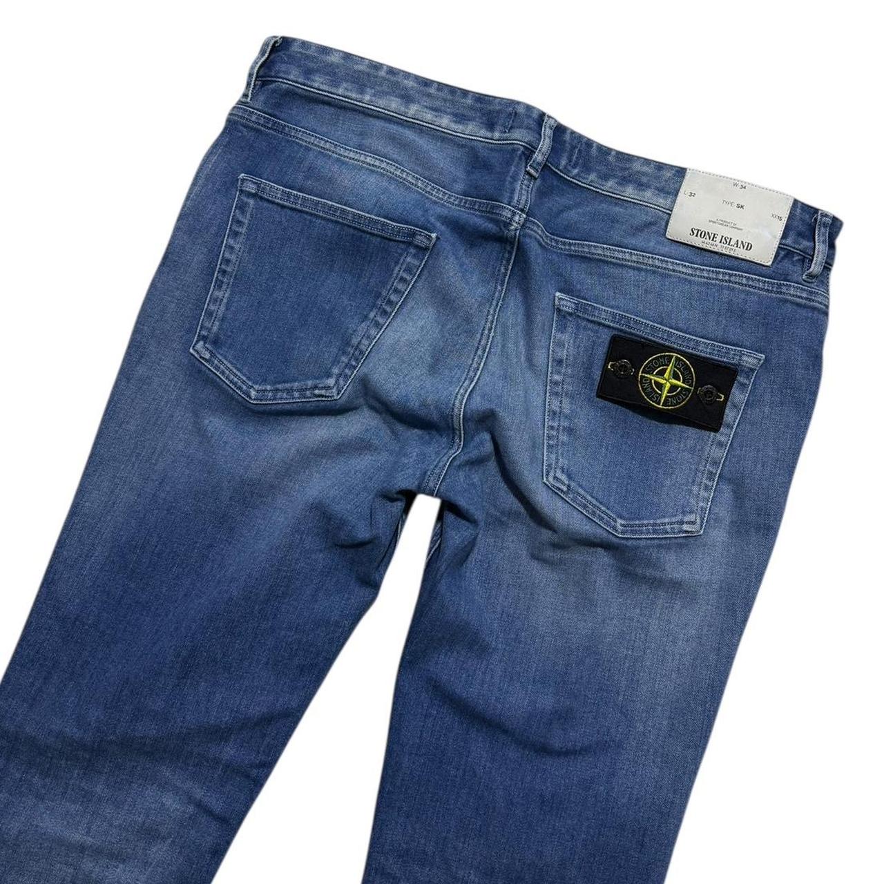 Stone Island Denim Jeans | W34, Red