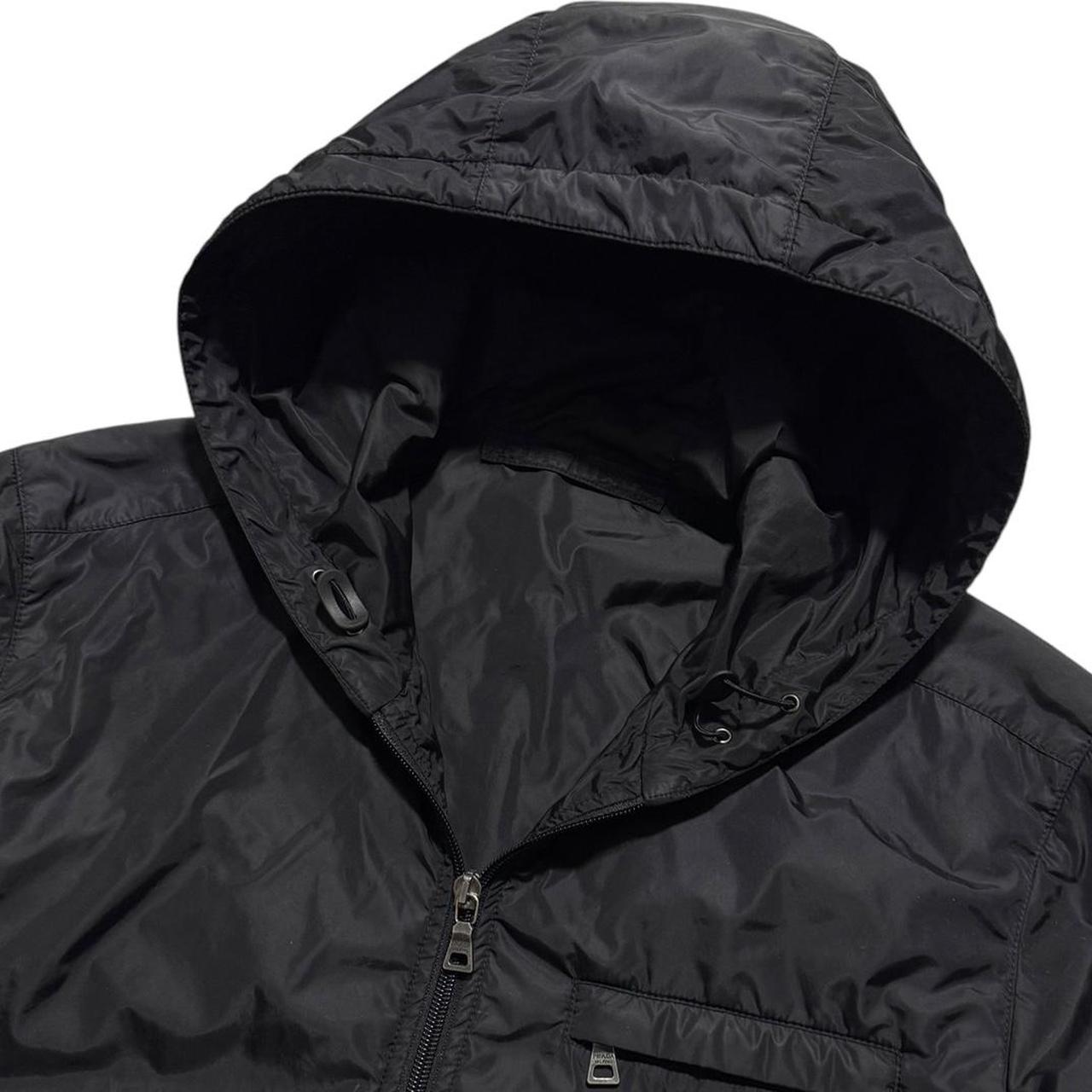 Prada Front Logo Nylon Jacket | Large, Black