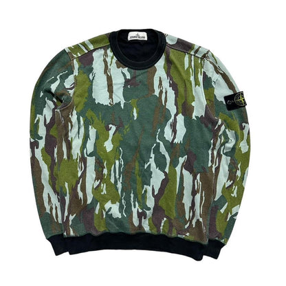 Stone Island Flowing Camo Pullover Crewneck