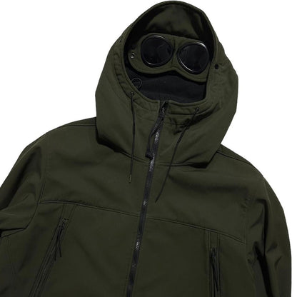 CP Company Khaki Soft Shell Goggle Jacket