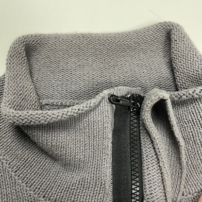 Vintage Stone Island Quarter Zip Jumper, Size L | O/S, Grey