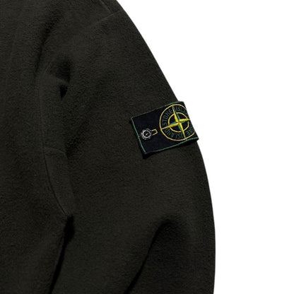 Stone Island A/W 1995 Dark Green Fleece Pullover | Medium, Green
