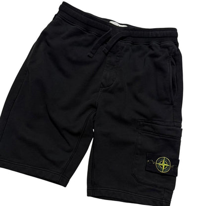 Stone Island Black Cotton Shorts