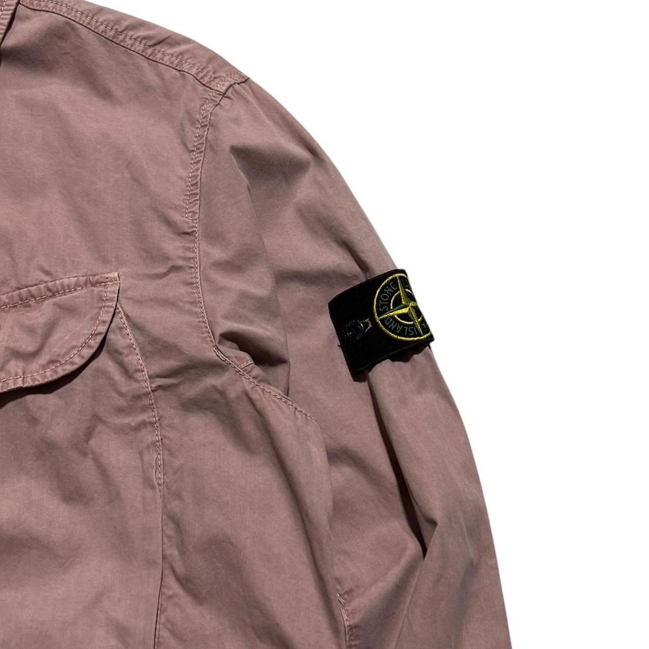 Stone Island Canvas Overshirt | Large, Dusty Pink