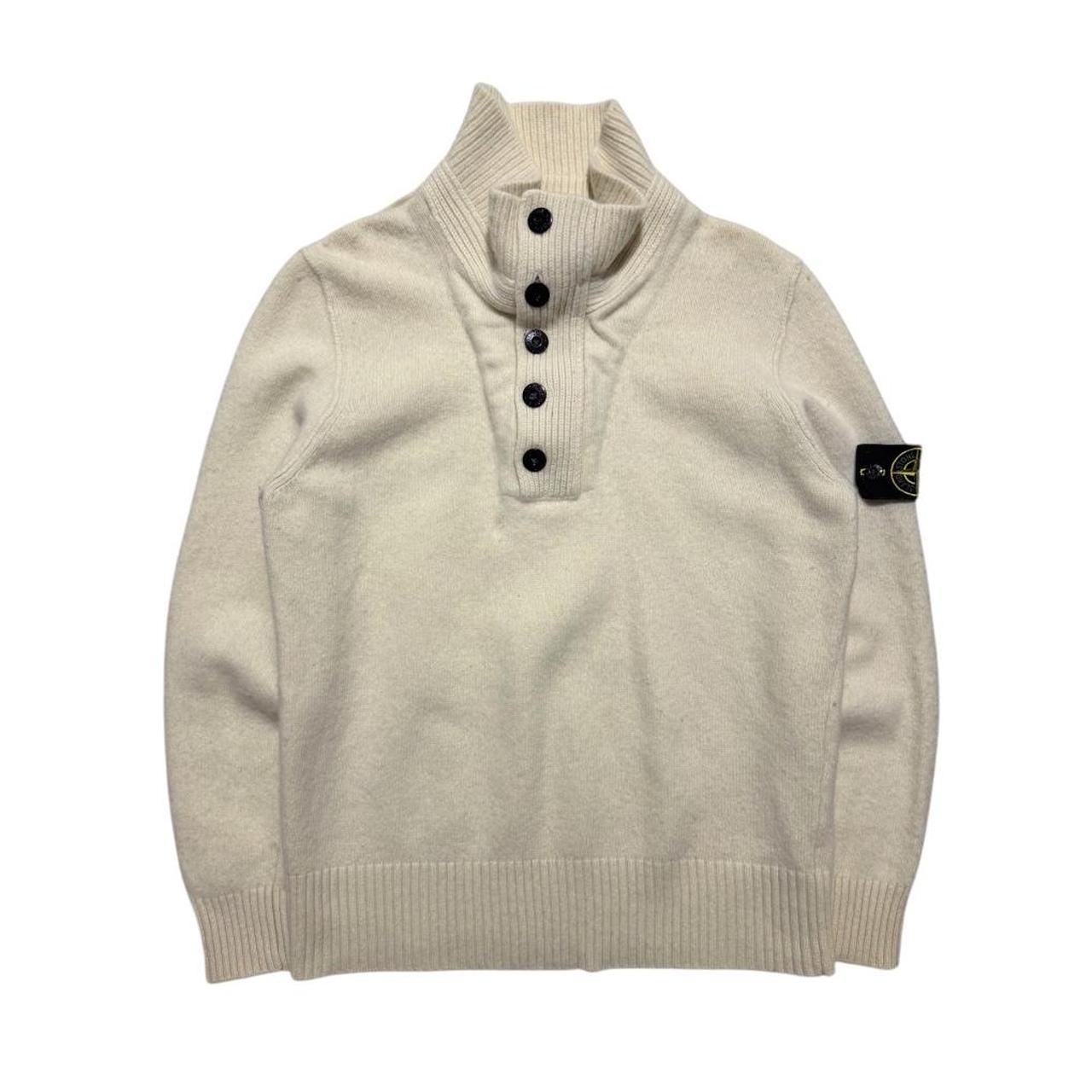 Stone Island Wool Quarter Zip Pullover