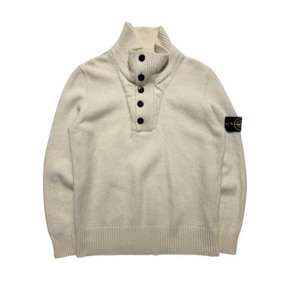 Stone Island Wool Quarter Zip Pullover