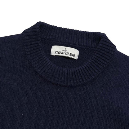 Stone Island Wool Pullover Crewneck | Medium, Navy