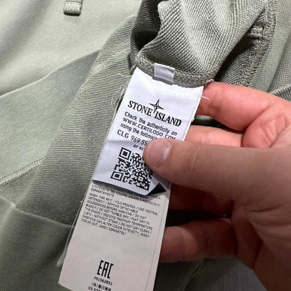 Stone Island Green Pullover Hoodie | Large, Green