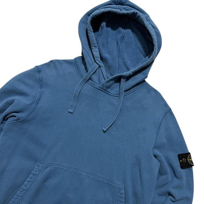 Stone Island Blue Pullover Hoodie