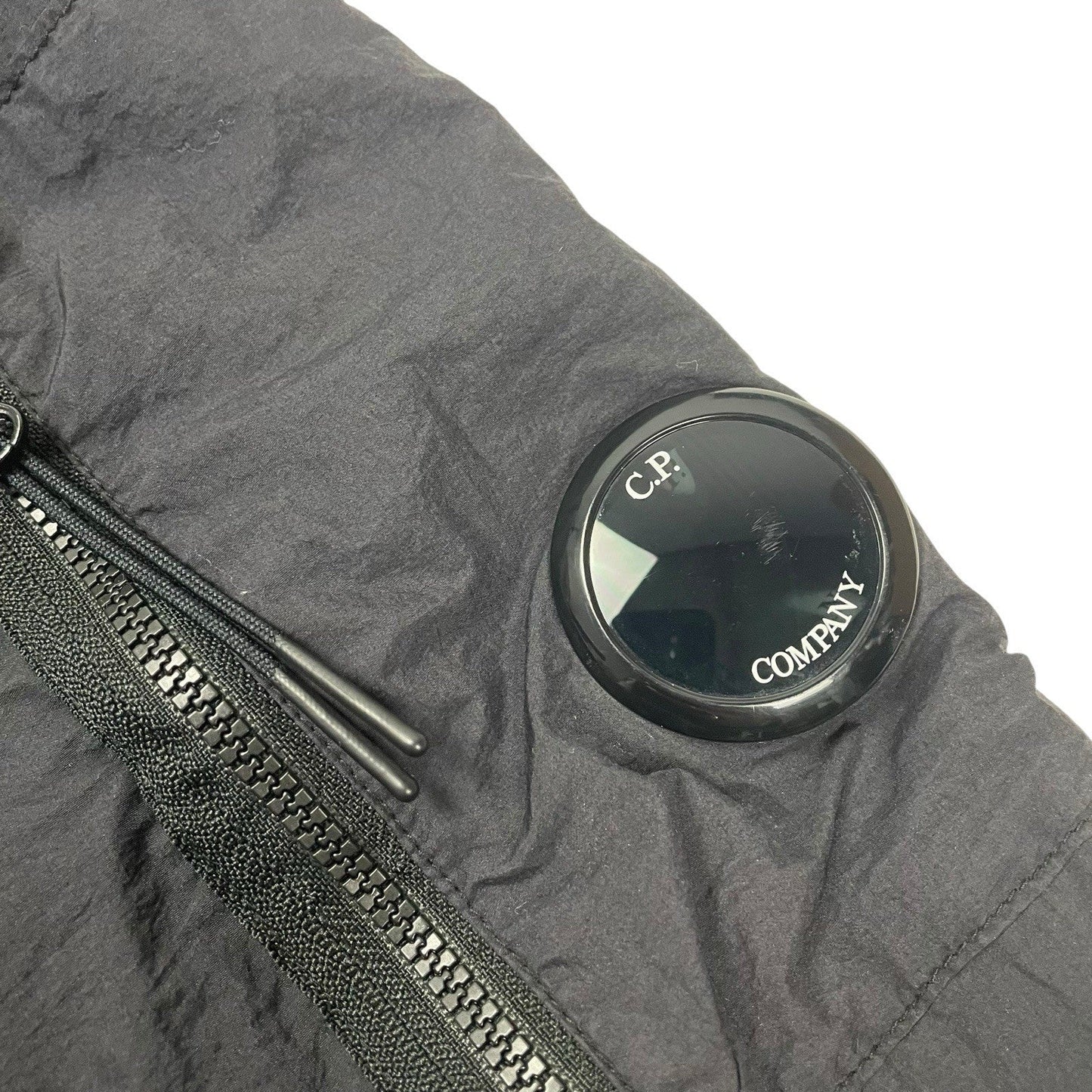 CP Company Black Lens Smock 1/4 Zip, Size Large | O/S, Black