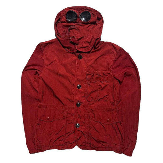 CP Company Red Nylon Goggle Jacket