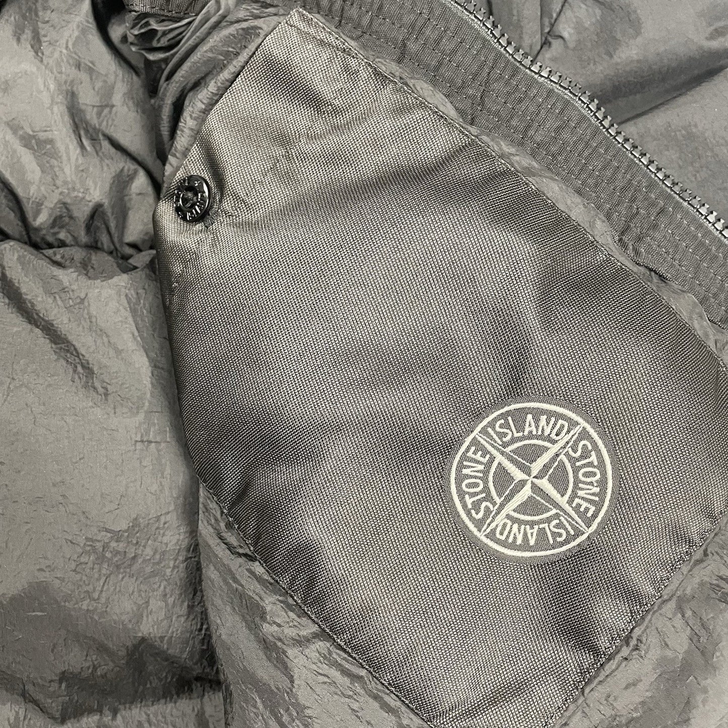 Stone Island Crinkle Reps NY Down Puffer Jacket, Size Large | O/S, Black
