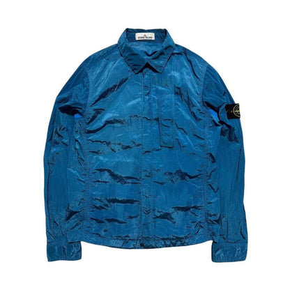 Stone Island Light Blue Nylon Metal Overshirt