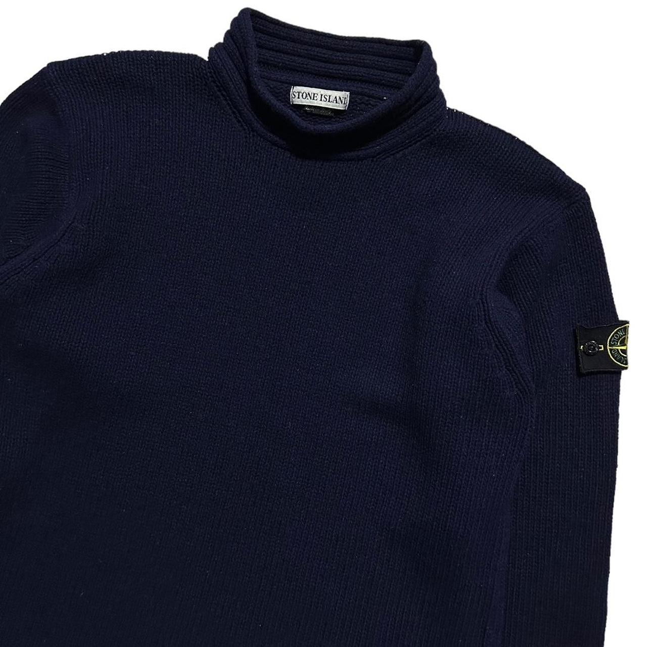 Stone Island Navy Knit Pullover Jumper