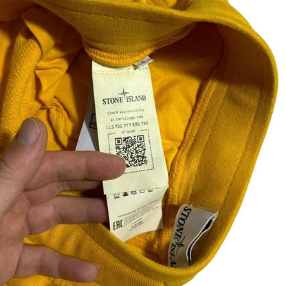 Stone Island Yellow Cotton Shorts | Small, Yellow