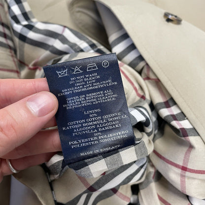 Burberry Nova Check Trench Coat, Size 12 Reg | O/S, Beige