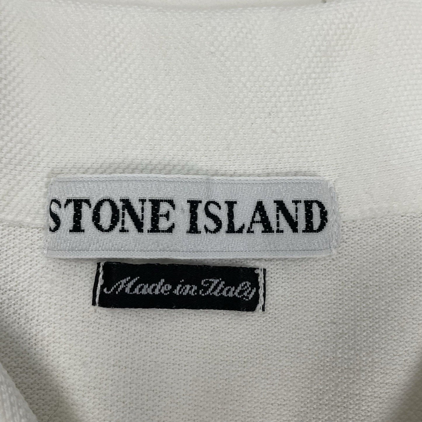 Vintage Stone Island Marina Polo Shirt, Size XL | O/S, White
