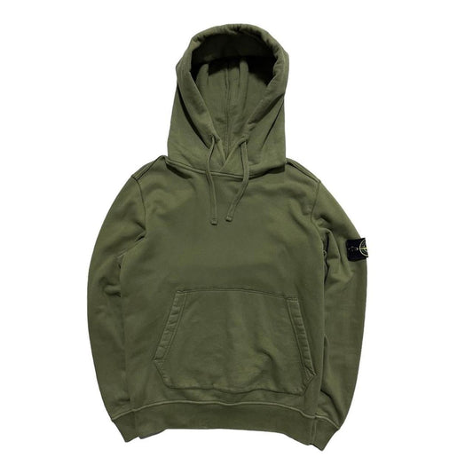 Stone Island Green Pullover Hoodie | Medium, Green