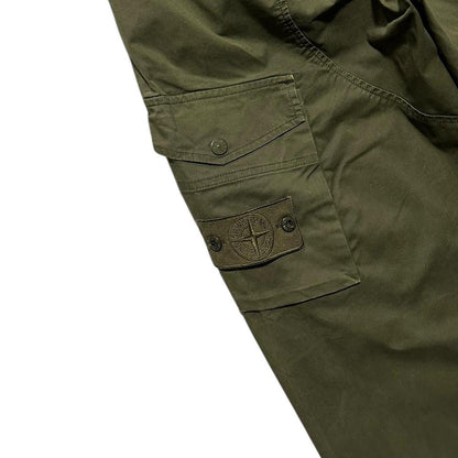 Stone Island Green Ghost Cargo Bottoms | 32, Green