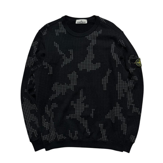 Stone Island Grid Camo Pullover Crewneck