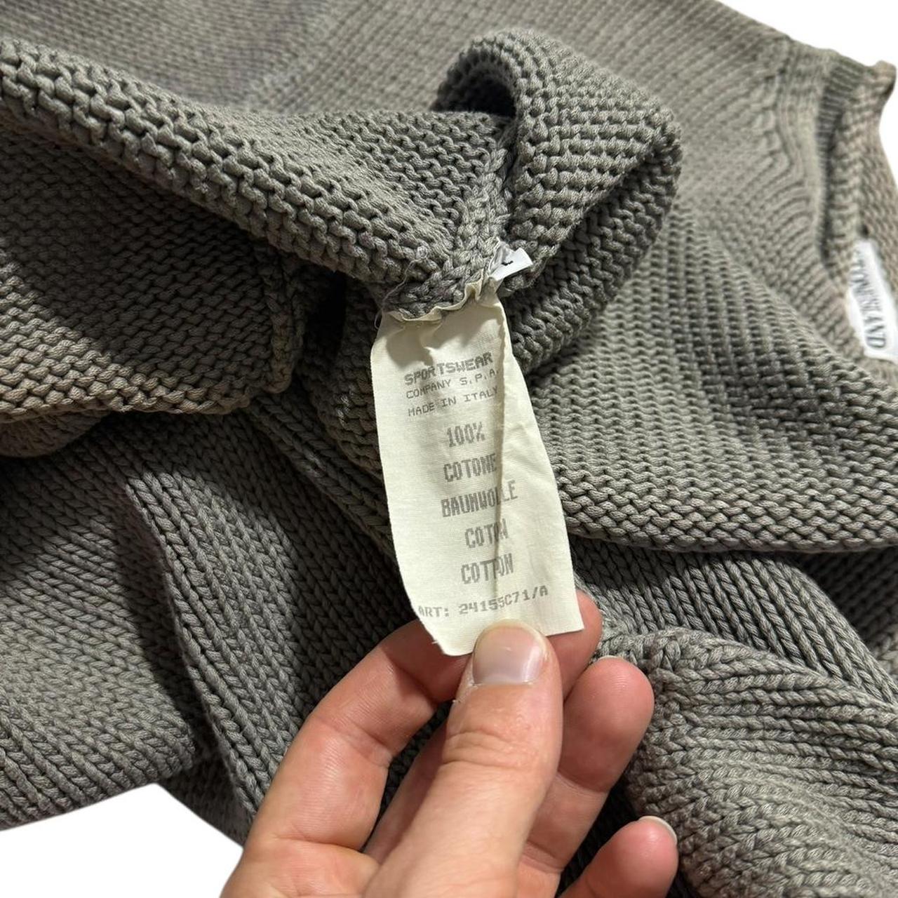 Stone Island 1996 Heavy Knit Pullover | Large, Olive
