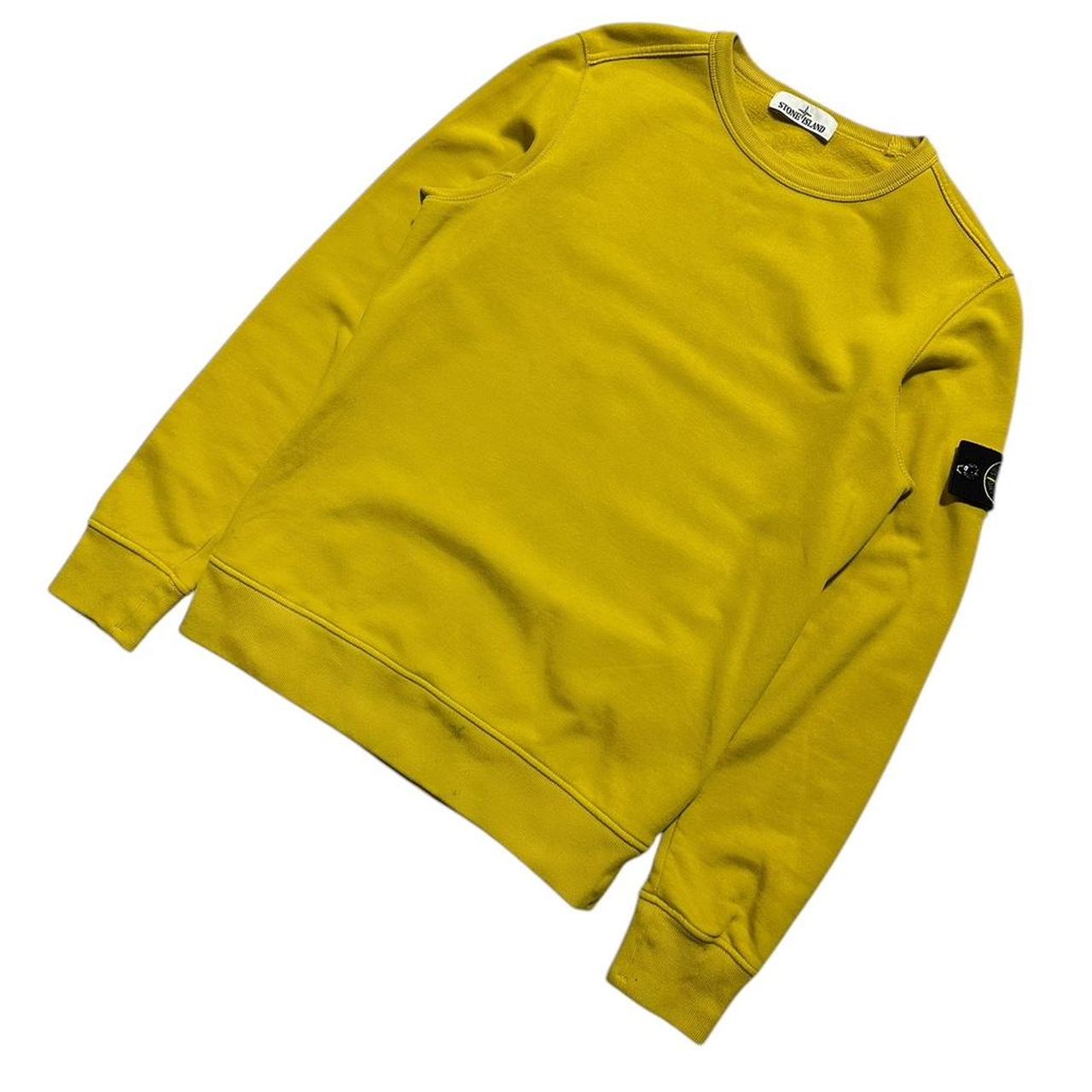 Stone Island Yellow Pullover Crewneck | Small, Yellow