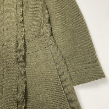 Prada Trench Coat 100% Wool, Size UK 8 | O/S, Green