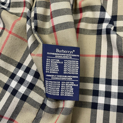 Vintage Burberry Nova Check Trench Coat, Size 50 | O/S, Beige