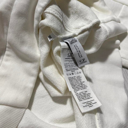 CP Company White Full Zip Goggle Hoodie | XXL, White