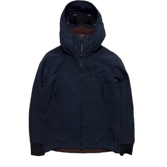 CP Company Navy Soft Shell Goggle Jacket | Large, Navy