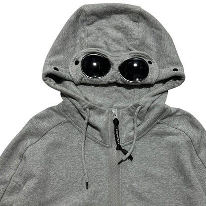 CP Company Grey Full Zip Goggle Hoodie