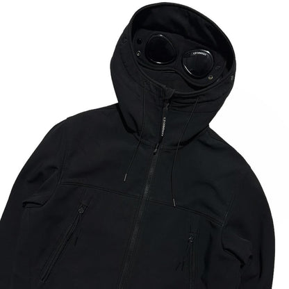 CP Company Black Soft Shell Goggle Jacket