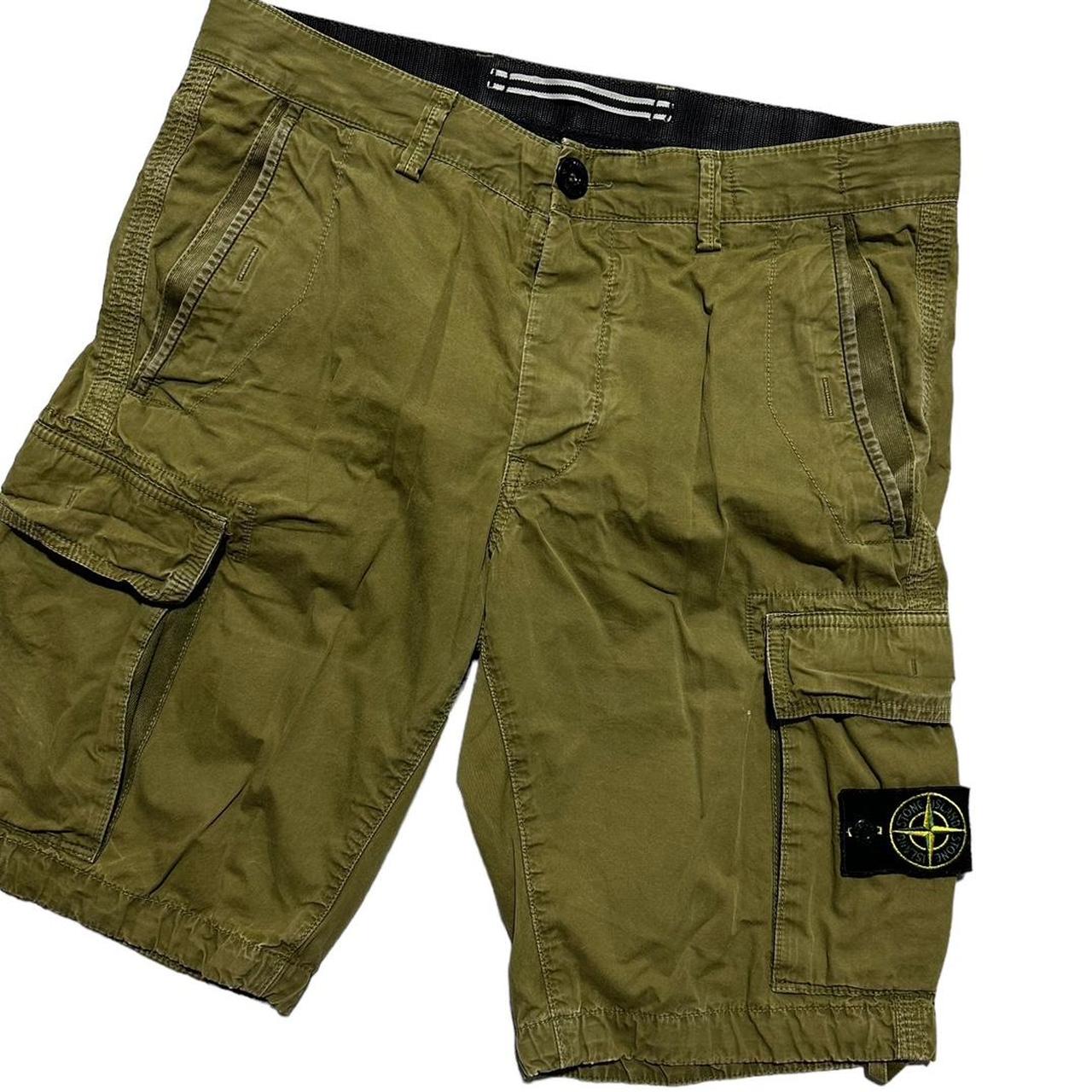 Stone Island Canvas Cargo Shorts