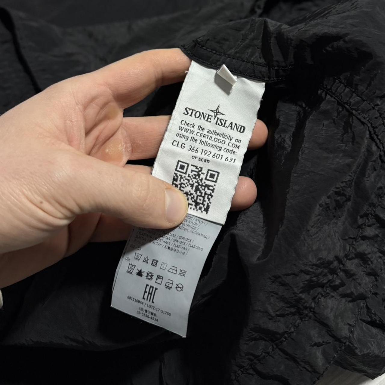 Stone Island Black Nylon Overshirt | XL, Black