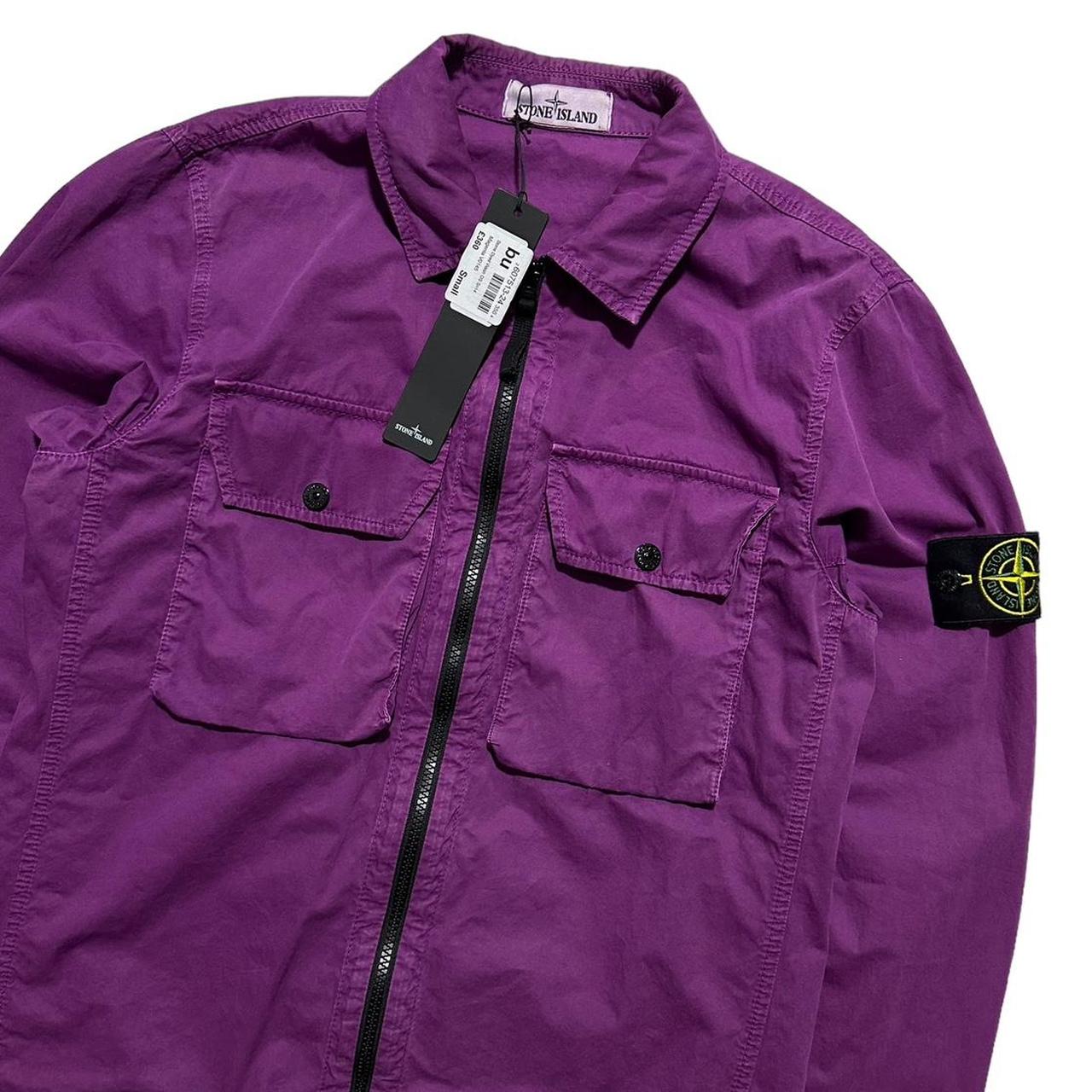 Stone Island Purple Canvas Overshirt