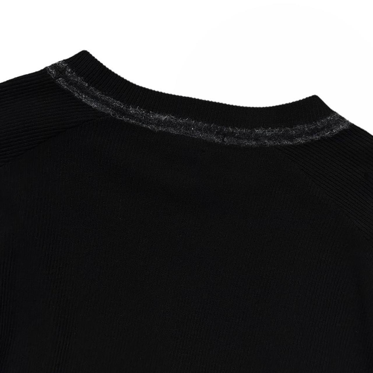 Stone Island Black Ribbed Pullover Crewneck