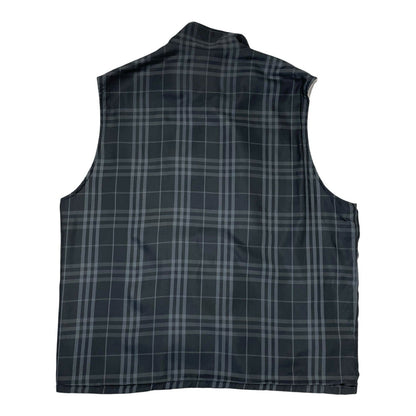 Vintage Burberry Nova Check Reversible Vest, Size Medium | O/S, Black