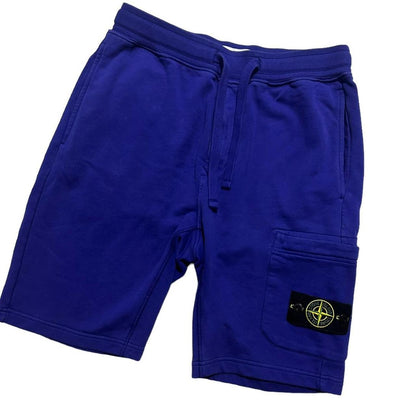 Stone Island Blue Cotton Shorts