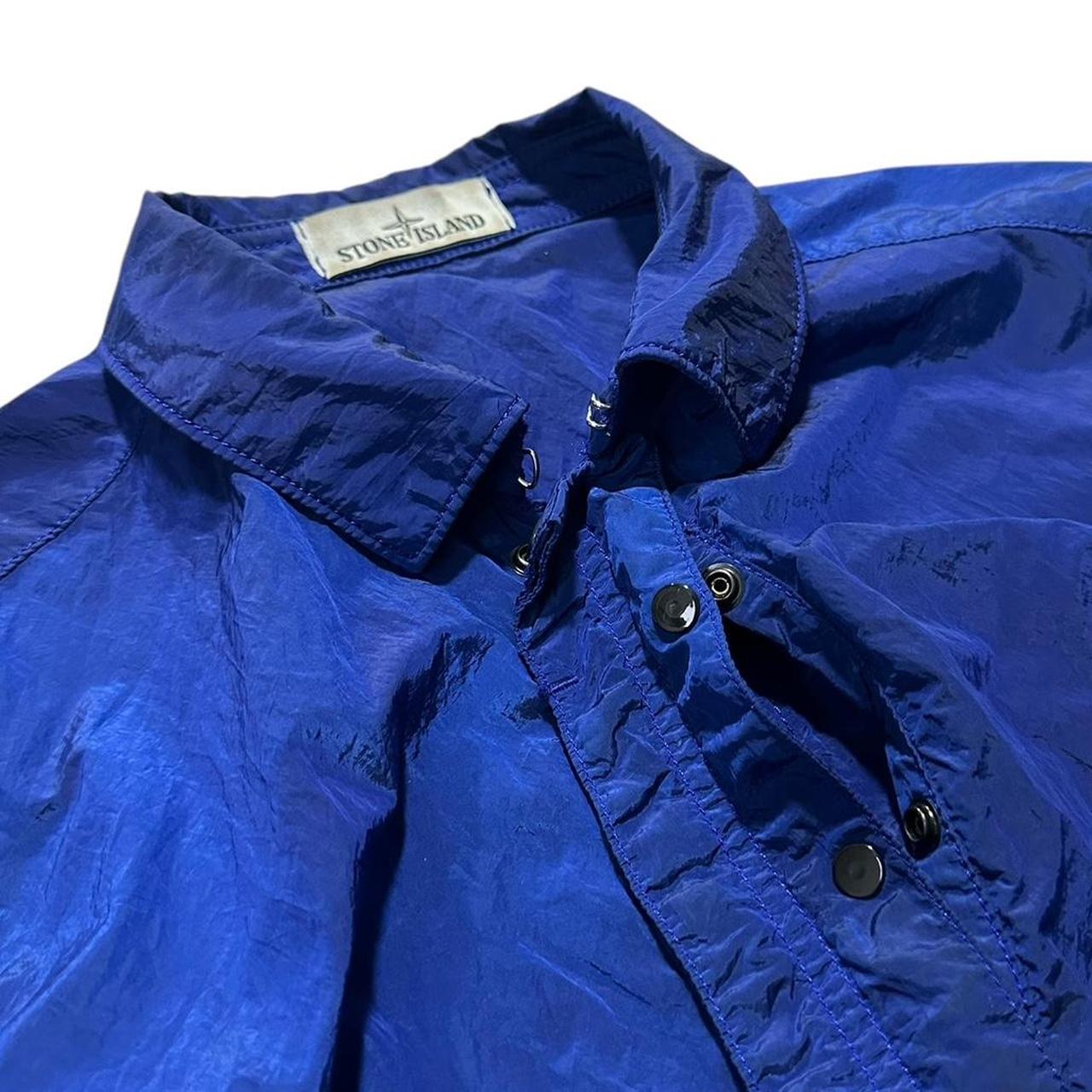 Stone Island Blue Nylon Metal Overshirt