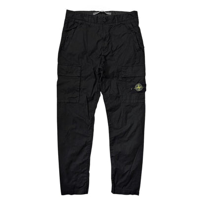 Stone Island Black Cargo Trousers