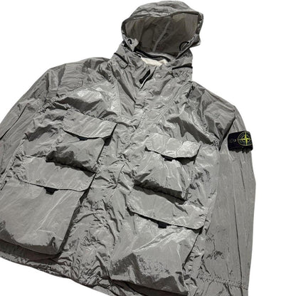 Stone Island Nylon Metal Watro Multipocket Jacket | Medium, Metallic Grey