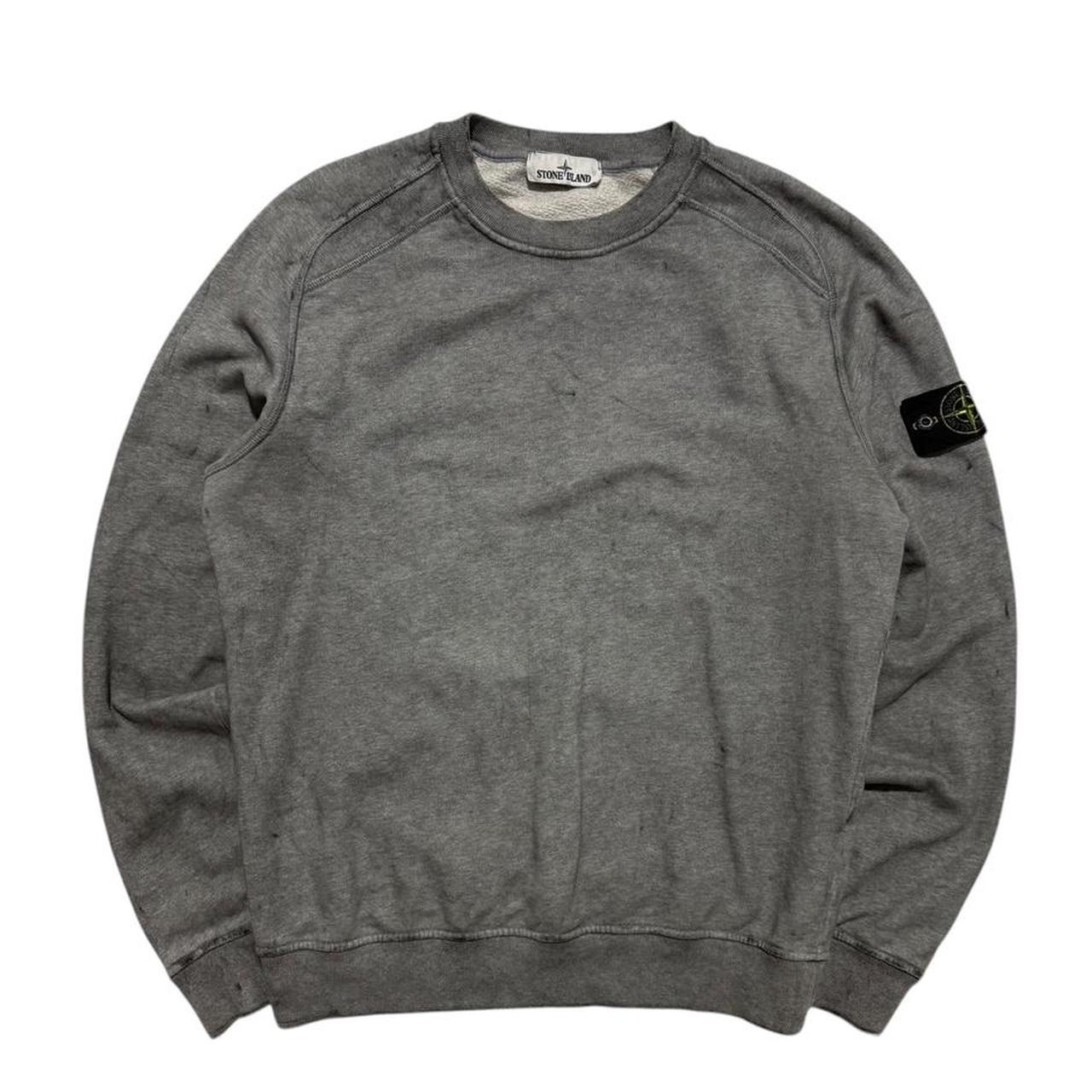 Stone Island Dust Treatment Pullover Crewneck | Medium, Dusty Blue