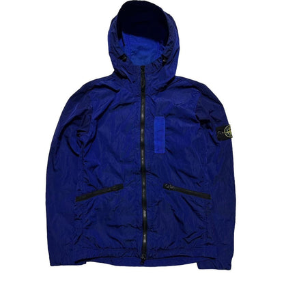 Stone Island Blue Nylon Metal Flock Jacket - Known Source