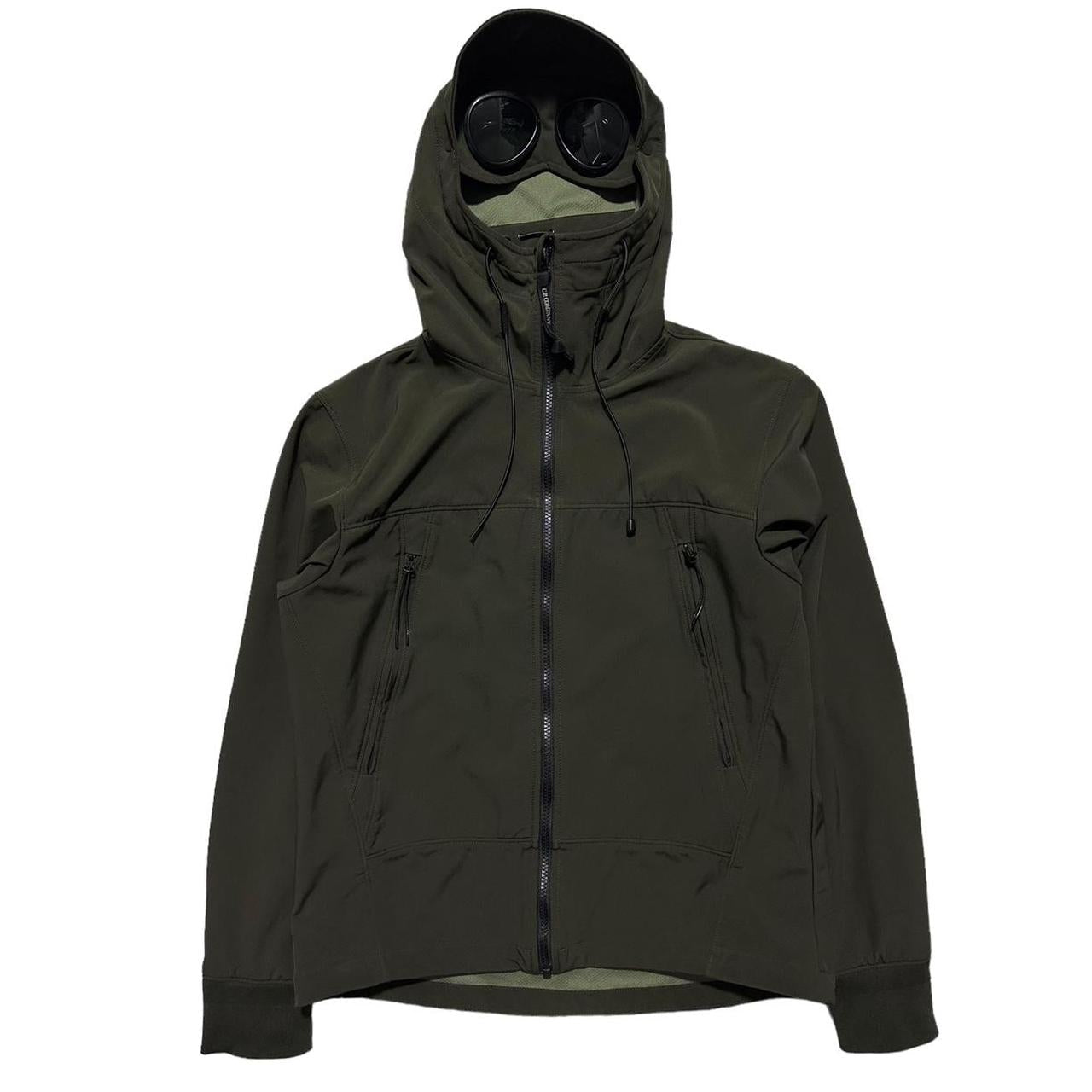 CP Company Dark Green Soft Shell Goggle Jacket