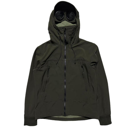 CP Company Dark Green Soft Shell Goggle Jacket