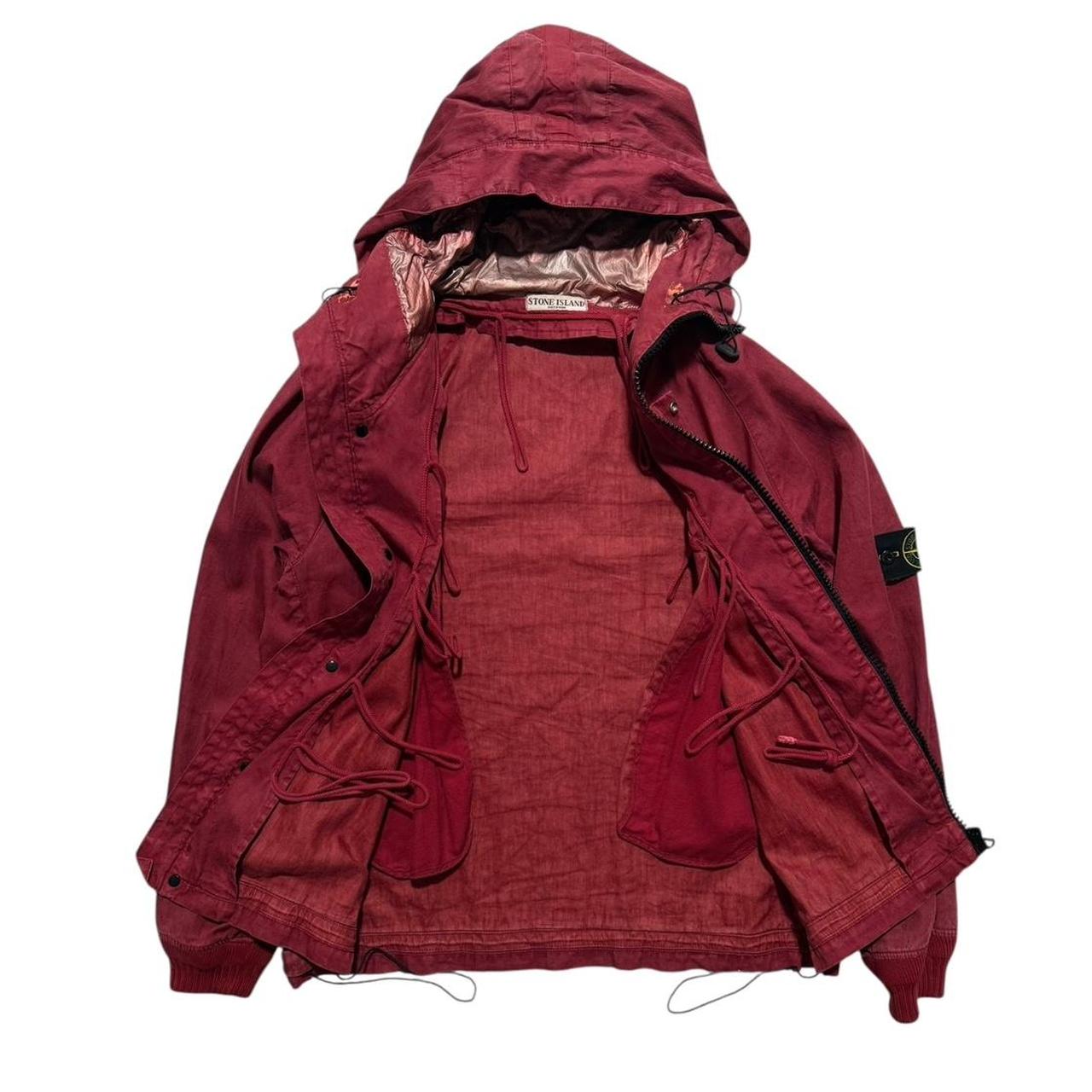 Stone Island 2004 Lino Flax Red Jacket | Large, Red