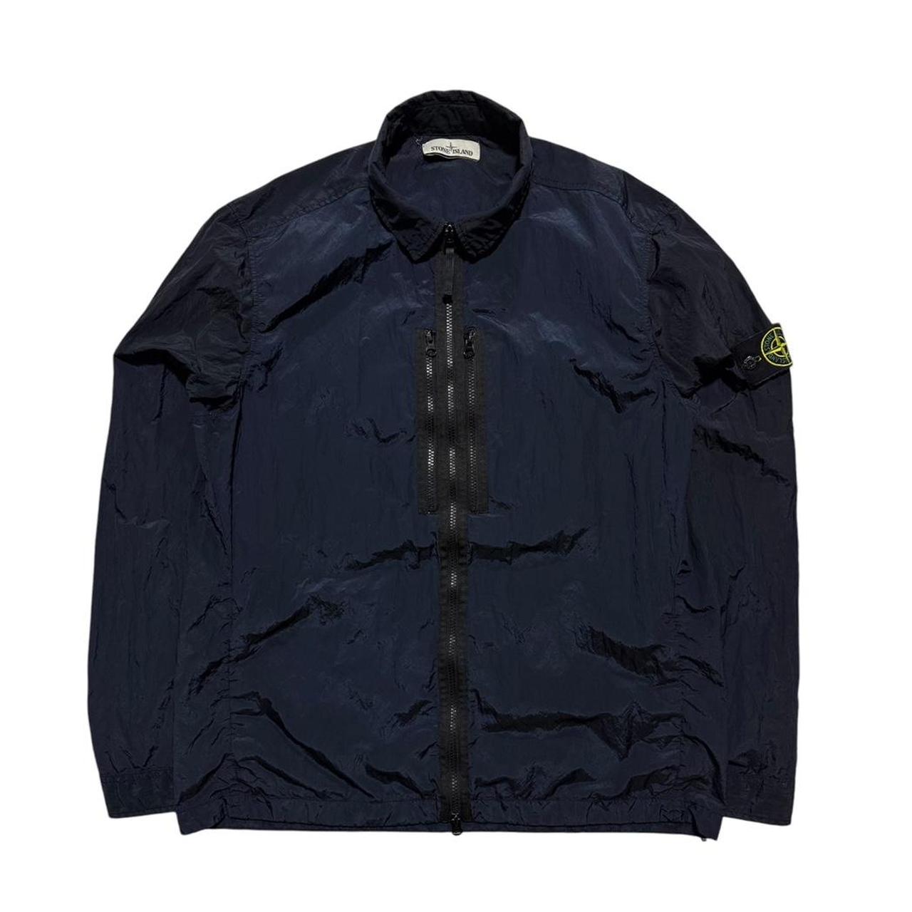 Stone Island Dark Blue Nylon Metal Overshirt