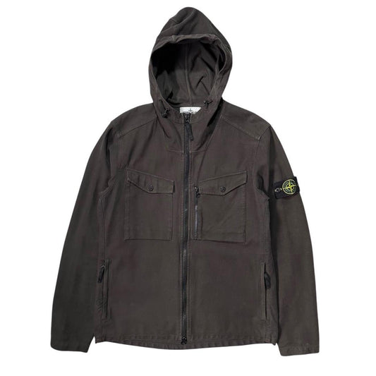 Stone Island Brown Hooded Jacket