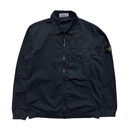 Stone Island Navy Zip Overshirt