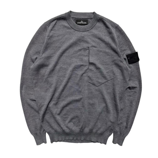 Stone Island Shadow Project Grey Knit Pullover